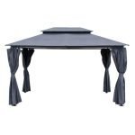 Тенда со завеси сива 3х4 9104