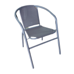 Метална столица со платно мала (светло сива)