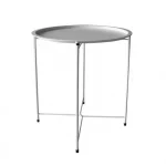 Мини масичка метална 10096 - Бела