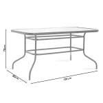 Метална маса VALOR 120x70cm Бела - Image 4