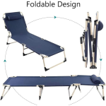 Кревет за плажа на расклоп - Сива