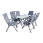 Сет маса 140х80 + 6 столици на расклоп HM1-7