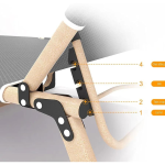 Кревет за плажа на расклоп - Сива