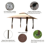 Тенда на развлекување 3х3 - Беж - Image 4