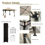 Тенда на развлекување 3х3 - Беж - Image 8