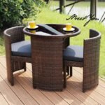 VERANO Компактен bistro сет со 2 столчиња што се вклопуваат + маса 60×60×72 cm - Image 4